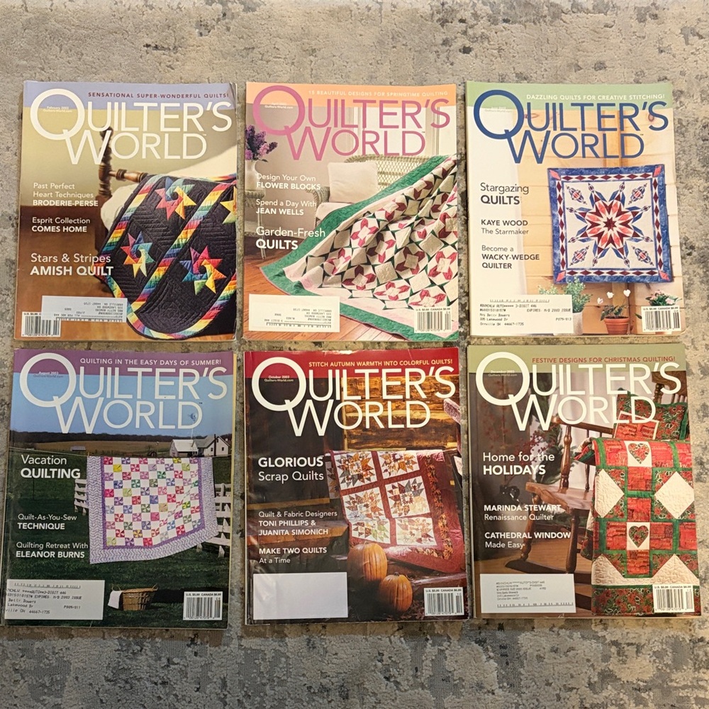 6! Quilter’s World Magazine Publication Year 2003